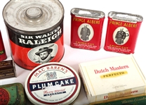20TH C. TOBACCIANA - CIGARETTE TINS & CIGAR BOX