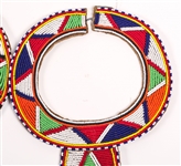 MAASAI BEADED WEDDING COLLARS LOT OF 2