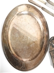 ESTATE SILVER PLATE SERVE WARE LOT 