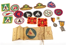 BOY SCOUTS OF AMERICA PATCHES, PINS, & ARMBAND LOT