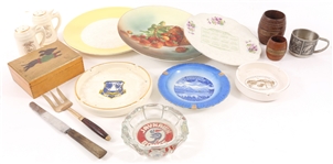 ESTATE TOBACCIANA, PORCELAIN PLATES, SHAKERS, & MORE