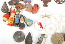 WEST GERMAN PINS, PENDANTS, AND CHARMS LOT OF 45