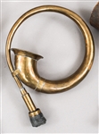 BRASS HUNTING HORN, BUGLE, & CATTLE HORN DOG CALL