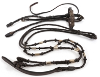 LEATHER STERLING SILVER HORSE HEADSTALL & REINS
