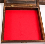 WOOD FRAMED DISPLAY CASE LOT OF 5