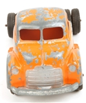 HUBLEY USA TOY ORANGE LOG TRUCK & TRAILER