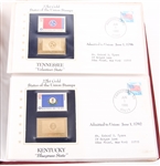 1976 U.S. FLAG STAMPS 22K GOLD - LOT OF 48