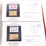 1976 U.S. FLAG STAMPS 22K GOLD - LOT OF 48