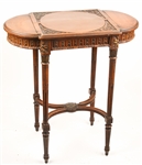 20TH C. WOODEN CARVED FLORAL WORKING TABLE