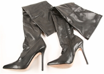 WOMEN'S BLACK HIGH HEEL BOOTS - THREE PAIRS