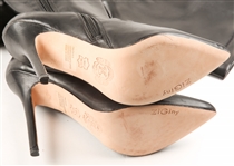 WOMEN'S BLACK HIGH HEEL BOOTS - THREE PAIRS