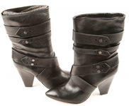 WOMEN'S BLACK HIGH HEEL BOOTS - THREE PAIRS
