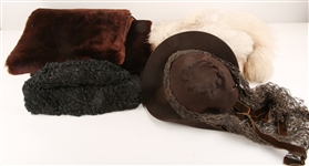 20TH C. WOMEN'S FUR & SYNTHETIC FUR HATS & STOLES