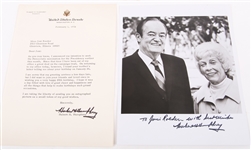 HUBERT H. HUMPHREY 1972 LETTER & PHOTOGRAPH - SIGNED