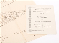 1921 SS PARIS EPHEMERA-PASSENGER LIST, SHIP PLAN & MORE