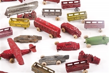 METAL TOY CARS, PLANES, TRAIN CARS & MORE - LOT OF 41