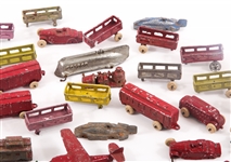 METAL TOY CARS, PLANES, TRAIN CARS & MORE - LOT OF 41