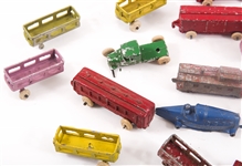 METAL TOY CARS, PLANES, TRAIN CARS & MORE - LOT OF 41