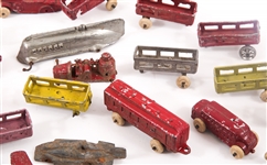 METAL TOY CARS, PLANES, TRAIN CARS & MORE - LOT OF 41