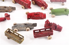 METAL TOY CARS, PLANES, TRAIN CARS & MORE - LOT OF 41