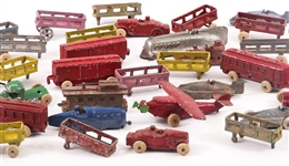 METAL TOY CARS, PLANES, TRAIN CARS & MORE - LOT OF 41