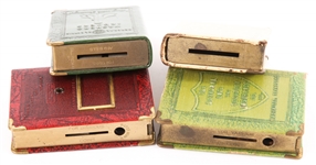 BOOK FORM COIN BANKS - LOT OF 4