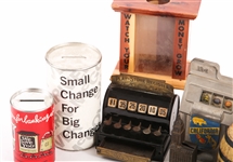 COIN BANKS AND MINI PLAY REGISTER - LOT OF 10