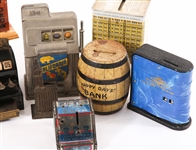 COIN BANKS AND MINI PLAY REGISTER - LOT OF 10
