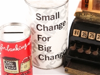 COIN BANKS AND MINI PLAY REGISTER - LOT OF 10