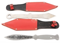 JAPANESE THROWING KNIVES WITH SHEATHS - LOT OF 2