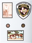 TEXAS RANGER POSTCARD, CABINET CARD, PATCH, & BUTTON