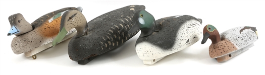 CORK BODY DUCK DECOYS - WIGEON, GOLDENEYE, BLACK DUCK