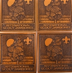 1973 BOY SCOUT NATIONAL SCOUT JAMBOREE LEATHER PATCHES
