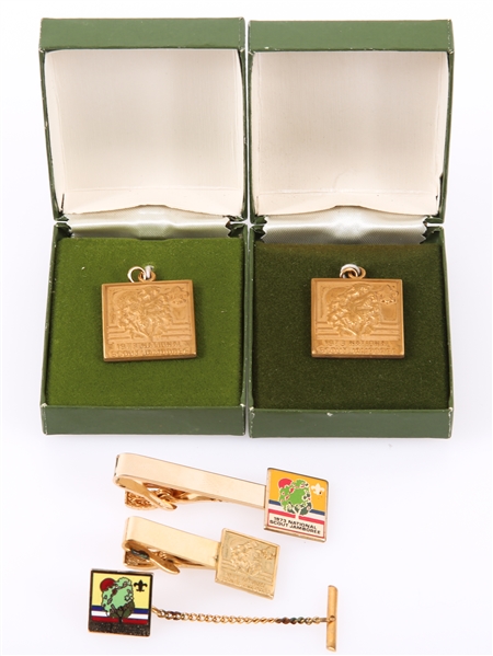 1973 BOY SCOUT NATIONAL SCOUT JAMBOREE CHARMS & PINS