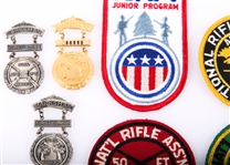 NRA BOY SCOUTS PATCHES & PINS - MEMBER, SHARPSHOOTER