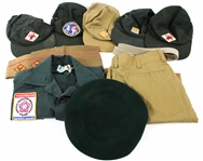 20TH C. BOY SCOUTS OF AMERICA UNIFORM, HATS & BELT