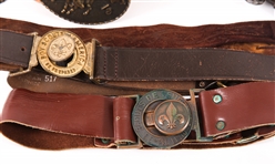 BOY SCOUTS OF AMERICA LEATHER BELT AND BUCKLE LOT OF 8 
