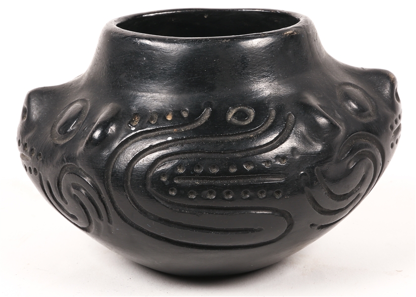 FIGURAL BLACK WARE BOWL