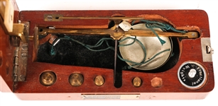 H. KOHLBUSCH POCKET SCALE SET IN WOODEN CASE