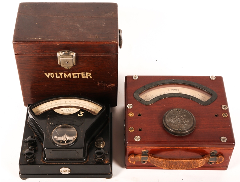 WAGNER AMMETER & WESTON D.C. VOLTMETER 