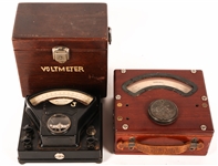 WAGNER AMMETER & WESTON D.C. VOLTMETER 