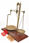 TABLE TOP SCALES AND WEIGHTS LOT OF 5
