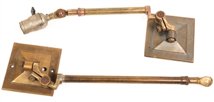 OC WHITE COMPANY WALL MOUNTED BRASS LIGHT ARMATURES 