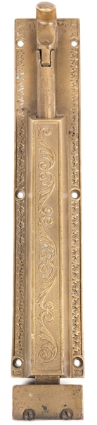 EARLY 20TH C. SPRING-LOADED BRASS LATCH 
