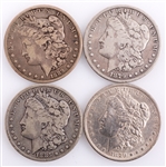 U.S. MORGAN SILVER DOLLARS 1879-1889 LOT OF 4