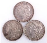 U.S. MORGAN SILVER DOLLARS 1883-1888 LOT OF 3