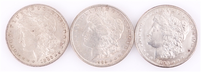 U.S. MORGAN SILVER DOLLARS 1886-1896 LOT OF 3