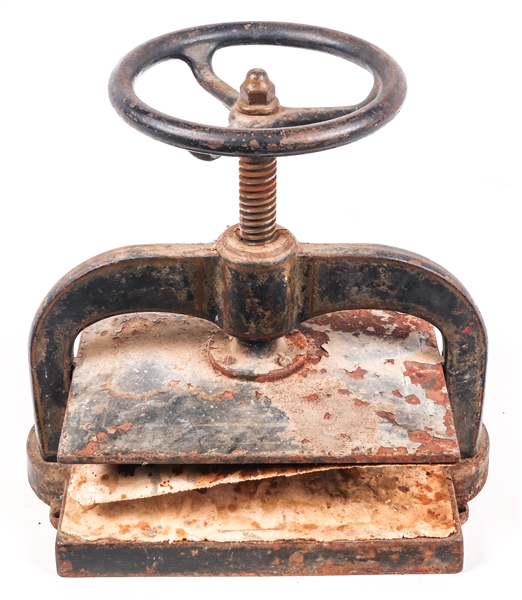 19TH/20TH C. CAST IRON BOOK PRESS