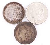 U.S. MORGAN SILVER DOLLARS 1878-1921 LOT OF 3