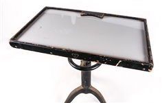 BAUSCH & LOMB MILK GLASS OPTOMETRY TABLE 